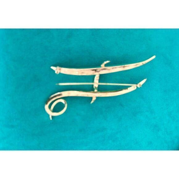 Vintage Yager Brooch in Silver tone, Stamped - Picture 3 of 4